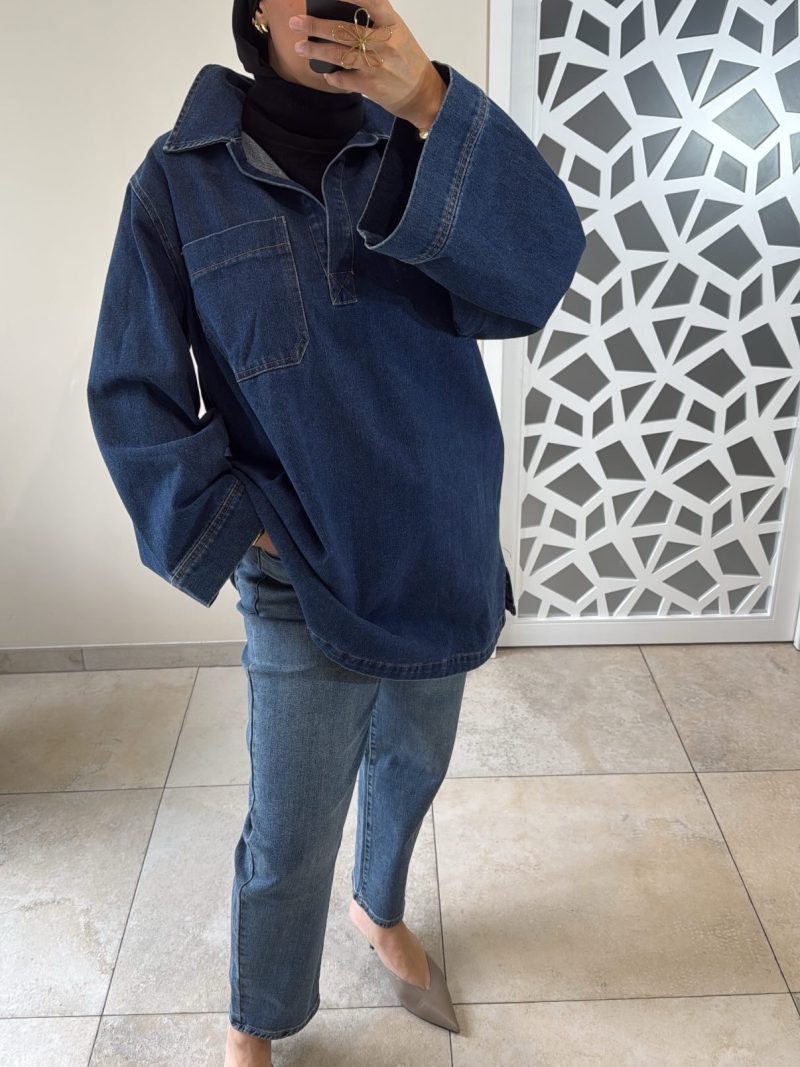 Chemise oversize en jean – Style décontracté et tendance