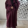 Manteau long en laine bordeaux - Élégance intemporelle et chaleur raffinée