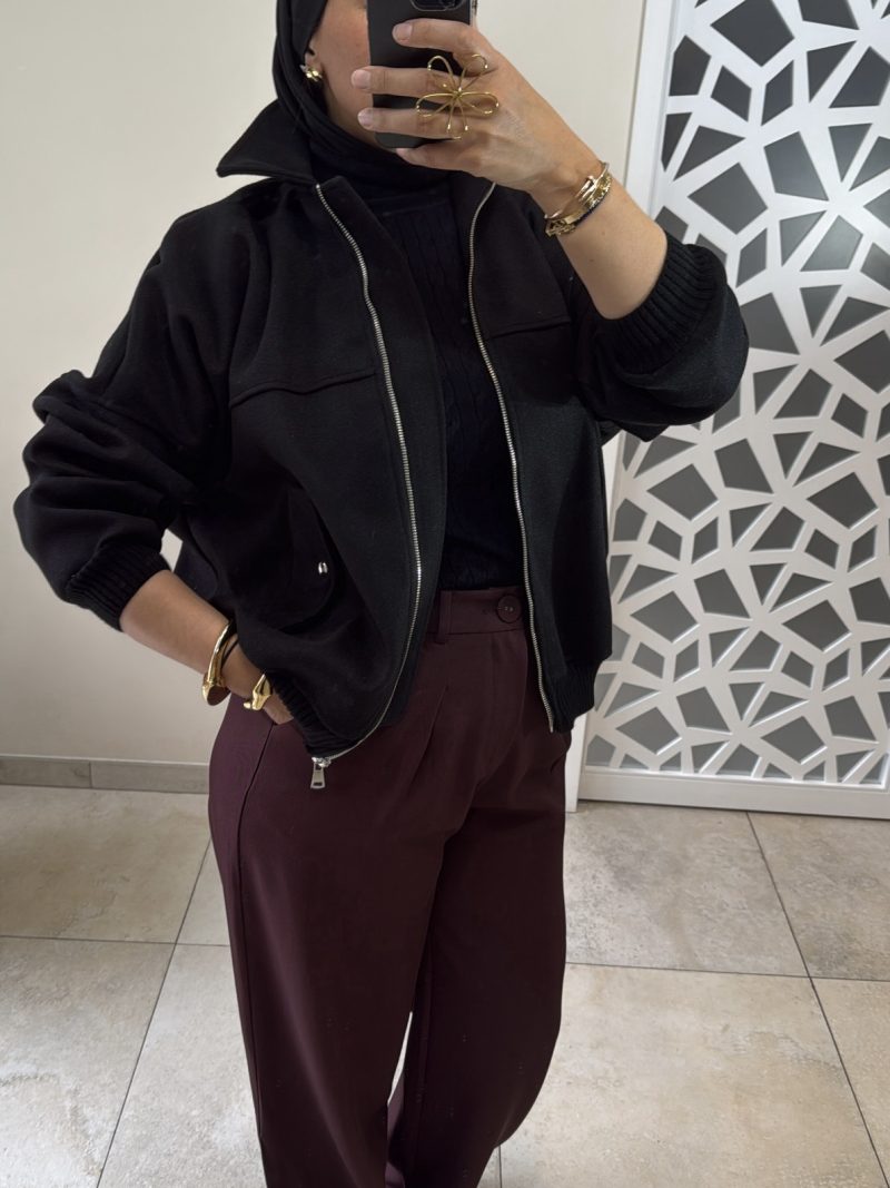 bombers oversize noir