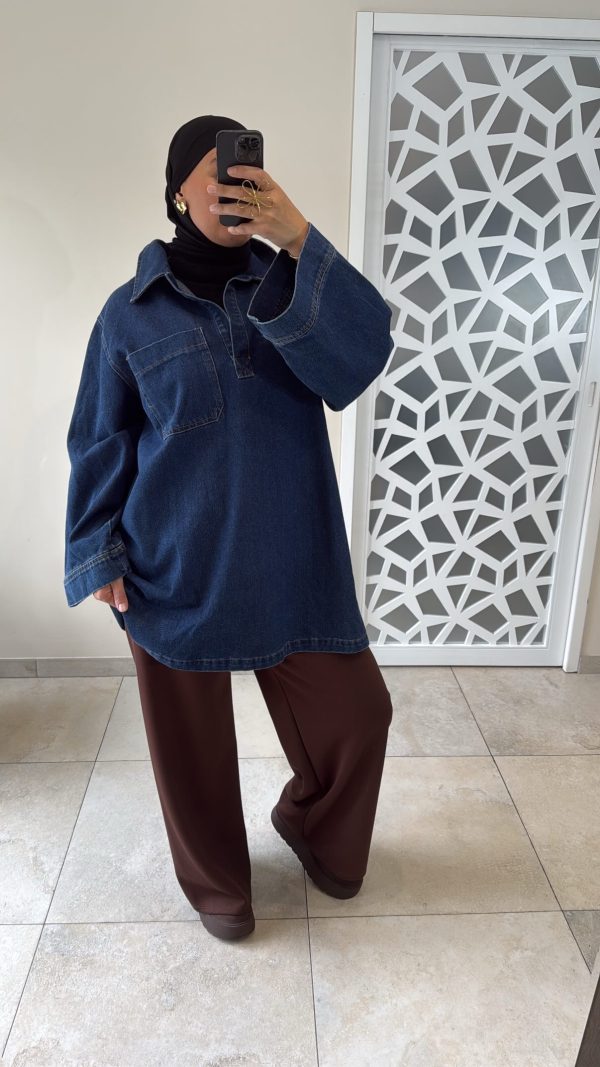 Chemise oversize en jean – Style décontracté et tendance