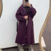 Manteau long bordeaux