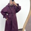Manteau long bordeaux
