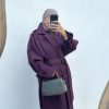 Manteau long bordeaux