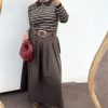 Pull col polo marron
