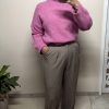 Pull oversize femme – rose doux et lumineux