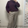 Pull oversize femme – bordeaux doux et lumineux