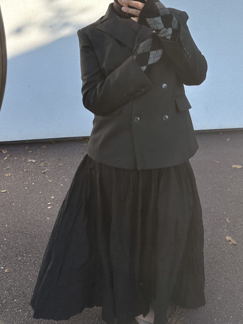 Blazer noir à double boutonnage – élégance intemporelle et coupe structurée
