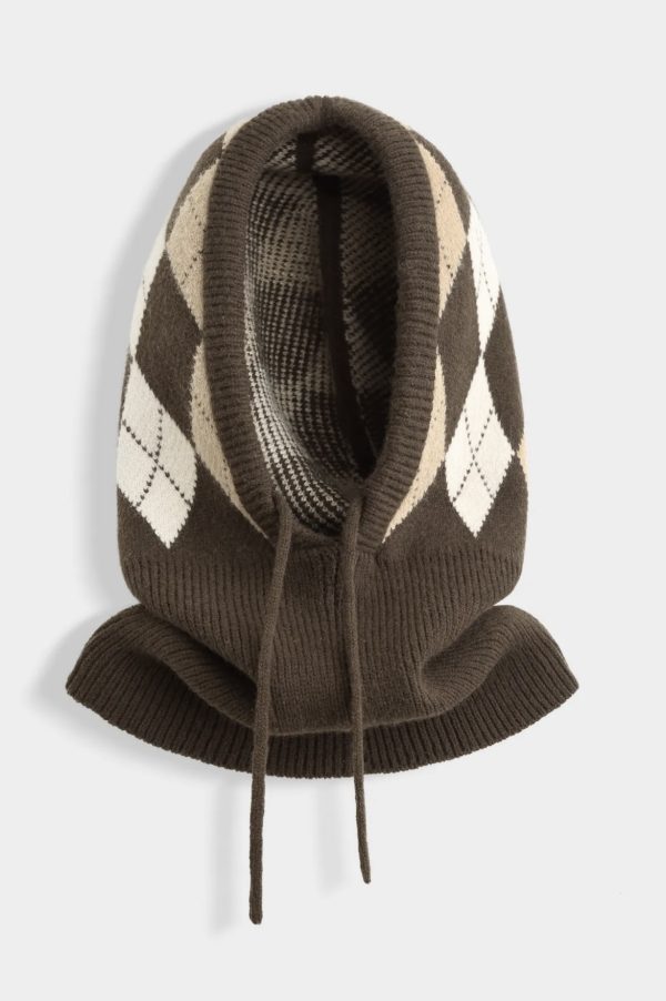 screenshot-50 Cagoule tricot à motif argyle – style rétro chic et confort d’hiver Marron