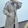 Manteau long taupe