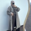 Manteau long taupe