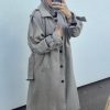 Manteau long taupe