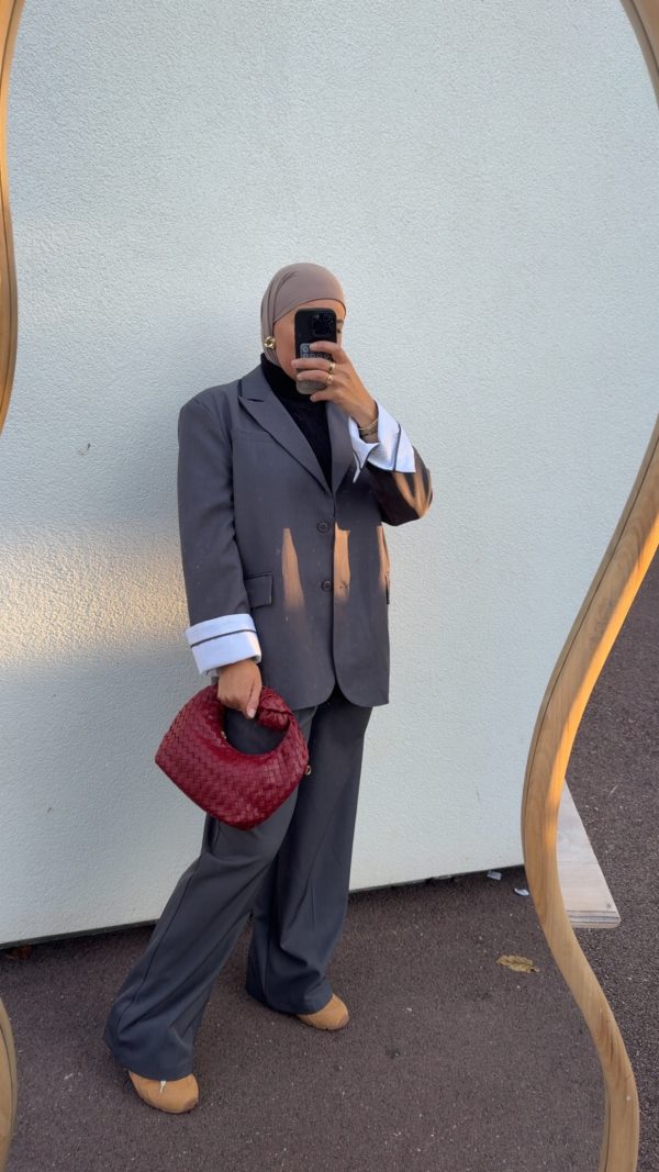 cjmkl1nuyxbjagf0lzezljywljeumcaoavbob25lmtcsmtsgau9tide4ljc7igd6axapiai-64 Blazer Trendy gris