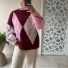 img_8300-2 PULL MOTIF LOSANGES – MAILLE DOUCE bordeaux