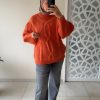 img_8468 Pull épais torsadé – Coupe oversize & maille chaude Orange
