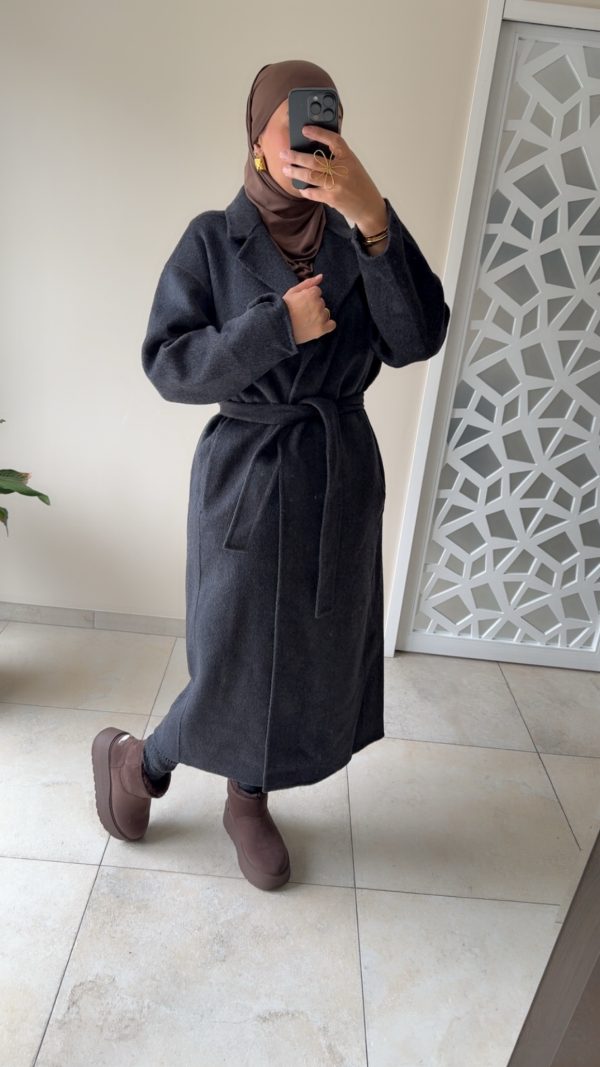 img_8567 Manteau Long 70% Laine – Coupe Élégante & Pressions Invisibles anthracite