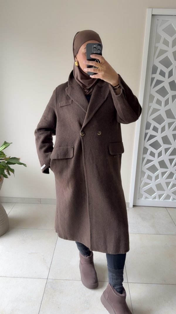 Manteau long 100% laine – Coupe premium et chaleur naturelle