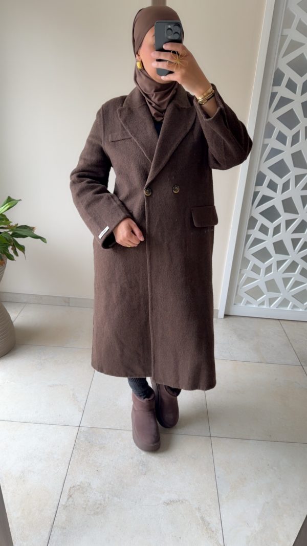 Manteau long 100% laine – Coupe premium et chaleur naturelle