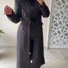 Manteau long structuré – Coupe élégante et moderne noir