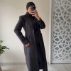 Manteau long structuré – Coupe élégante et moderne noir